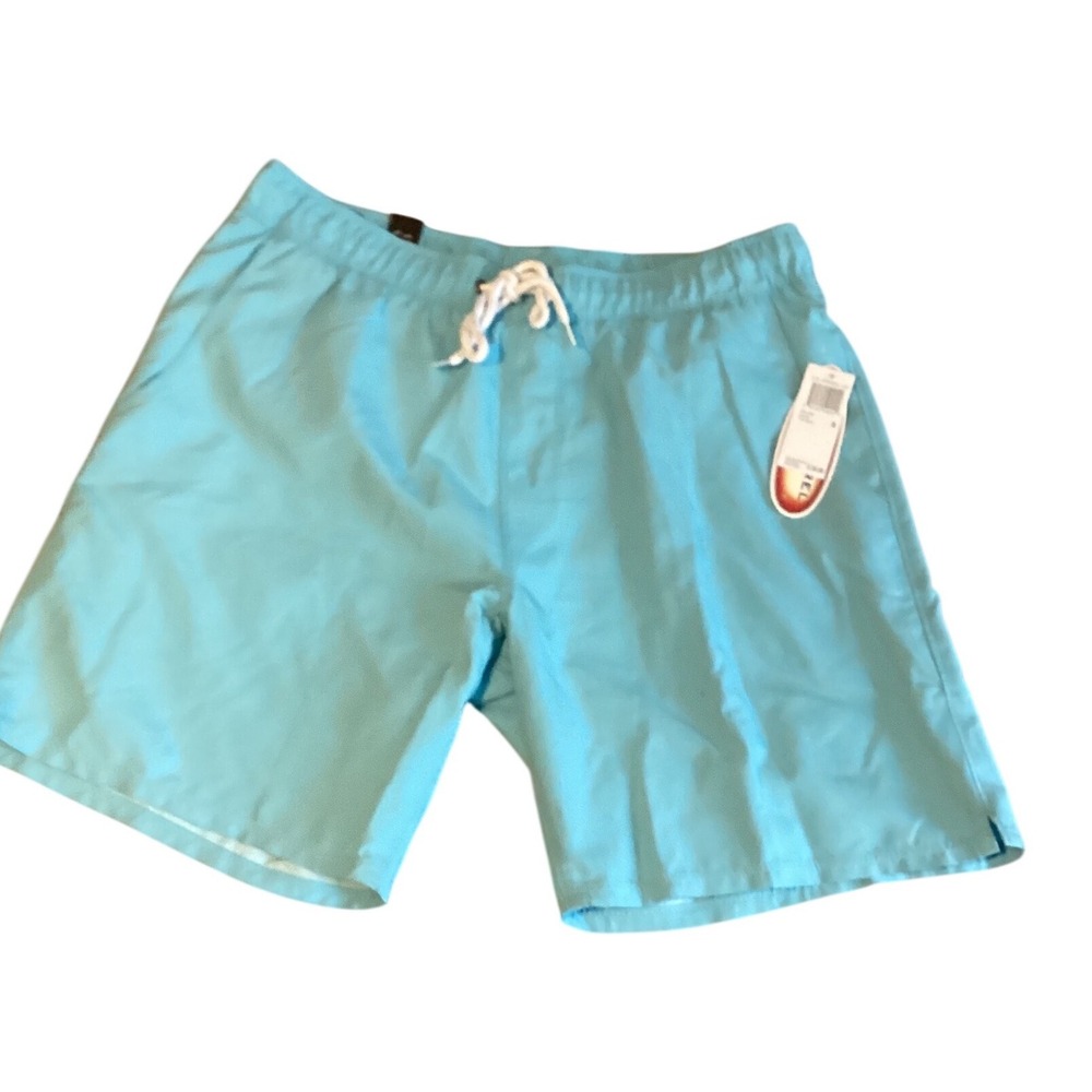 Aqua‎ Blue Swim Trunks Size Small Elastic Waist Drawstring Pockets NWT